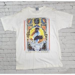 Vintage 1995 Grateful Dead 30th anniversary tour T Shirt XL Liquid Blue 